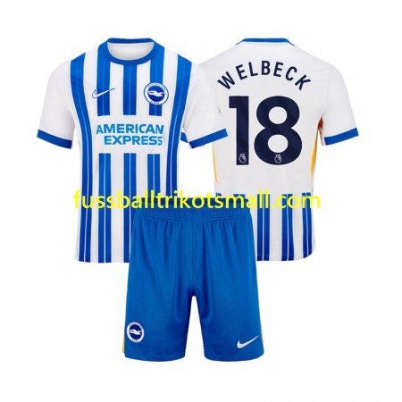 Fußballtrikots Brighton Hove Albion WELBECK 18 Kinder 2024-2025 Kurzarm Heimtrikotsatz kaufen
